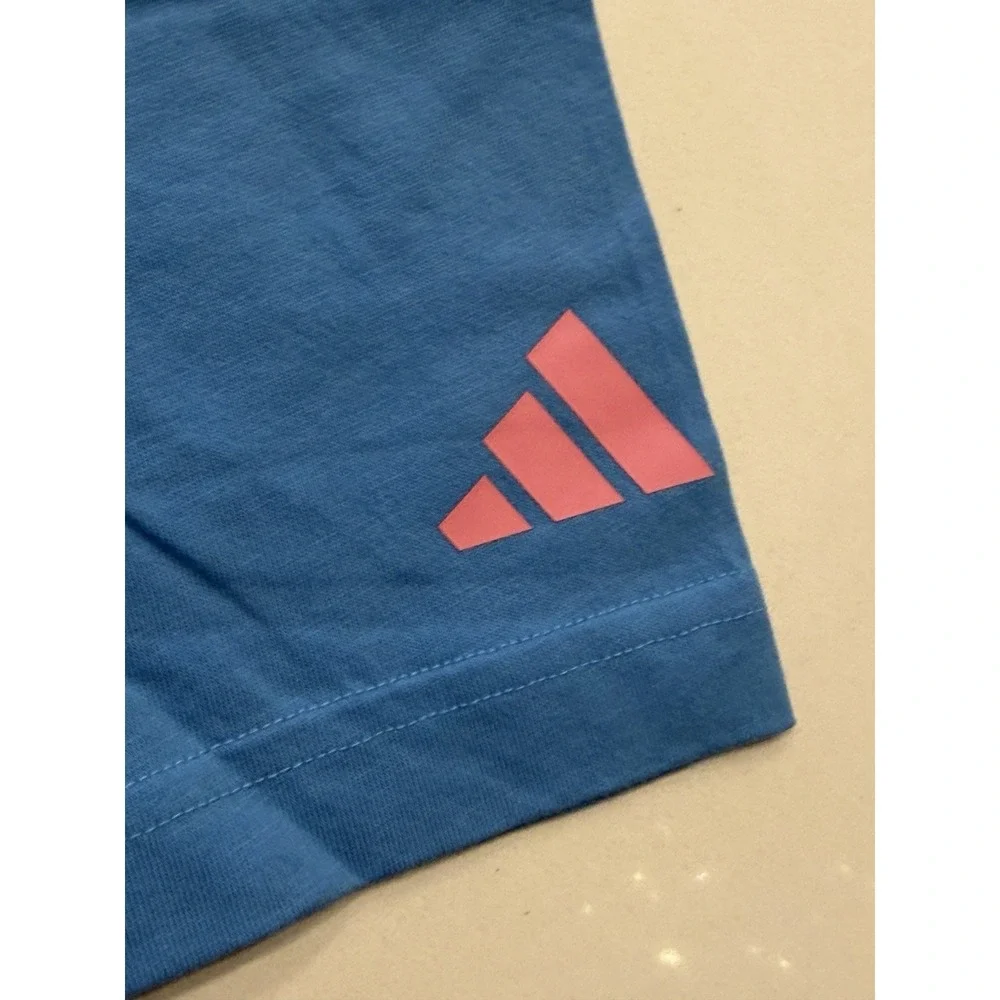Adidas Messi Name Number Graphic Tee Semi Blue Burst JM8956 Mens XL NWT